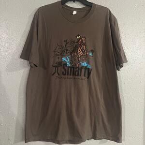 Smarty Training Hard Since 2010 T Shirty XXL Green Unisex  Cowboy on Horseback